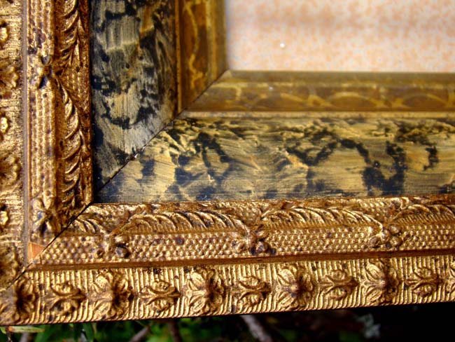 A wonderful pair of Civil War era carved wood and gilded gesso picture or photo frames circa 1865 — image 3